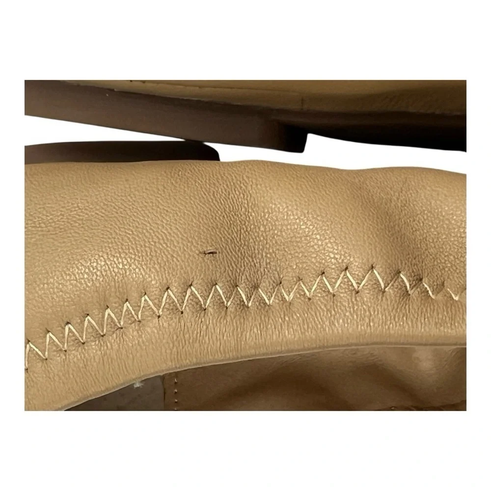 Lucky Brand Women's Beige Leather Ballet Flats Size 9.5 Preowned Like New